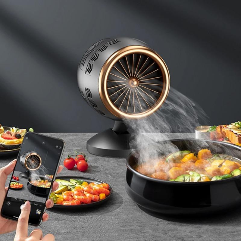 Tischhaube Leise Tragbare Dunstabzugshaube Höhen- und Winkelverstellung Abzugshaube für Indoor-Grill Hot Pot