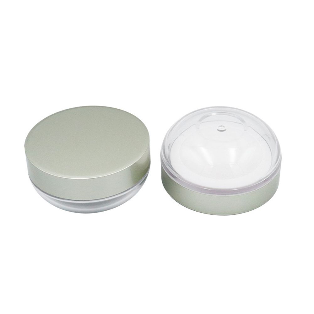 With Puff Portable Travel Makeup Jar Plastic Cosmetic Container Empty Powder Case Loose Powder Pot