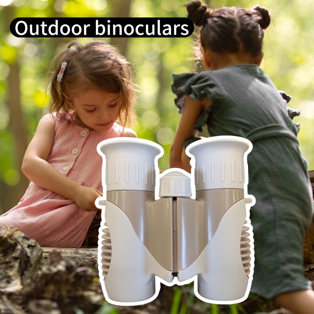 Kids Foldable Binoculars 8x Magnification Plastic Construction Perfect for Birding Camping Hiking Outdoor Activity