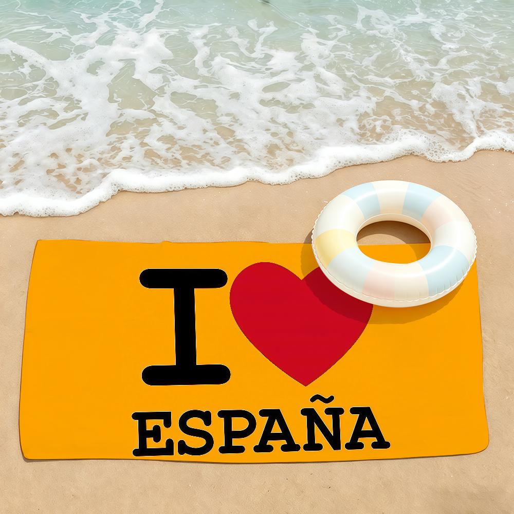 Flag of Espana Spainish Spain Towel Drying Bath Towel Applicable To Light Swimming Camping Yoga Beach Out
