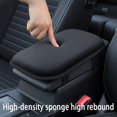1pc Car Armrest Pad, Center Console Riser Cushion, Black, Suitable for Vehicle Interior, Armrest Cover, Car Armrest Box Riser Pad, Universal Car Type