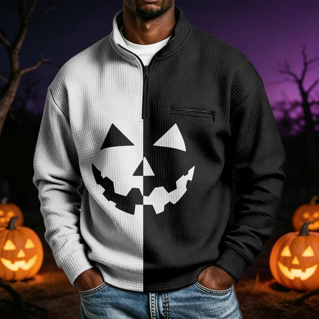 Men's Halloween Print Long Sleeve Sweatshirt