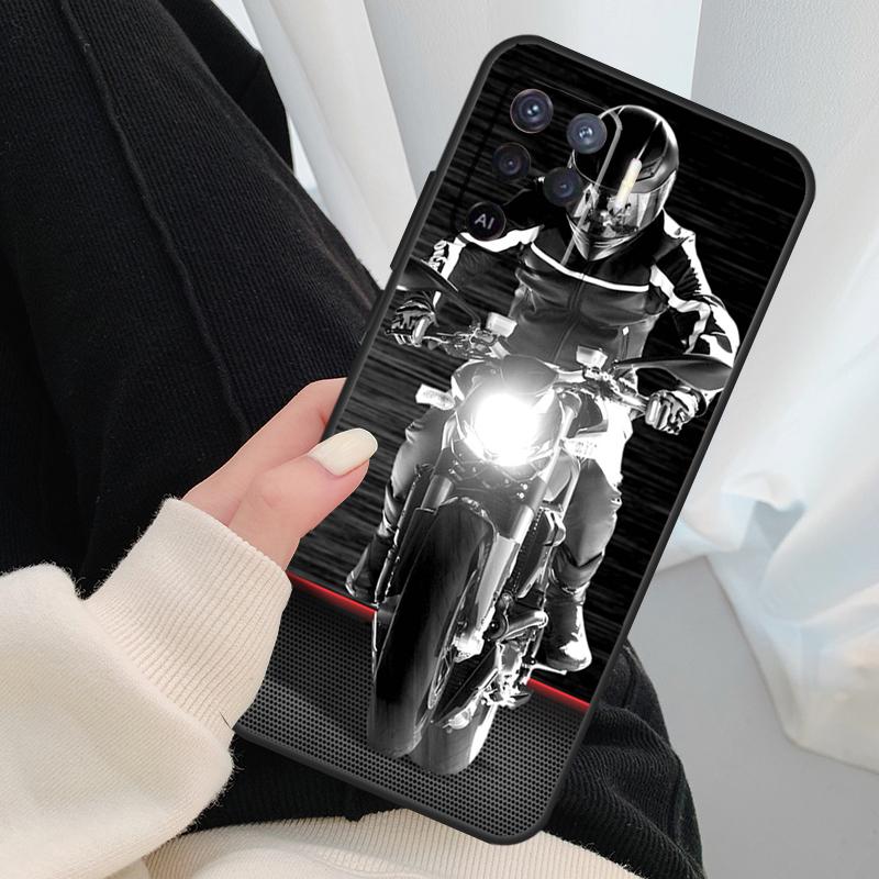 Motorcycle Motorbike Case For Oppo A17 A57 A77 A40 A78 A54 A74 A94 A76 A16 A96 A18 A60 A80 A38 A58 A98 A15 A5 Pro