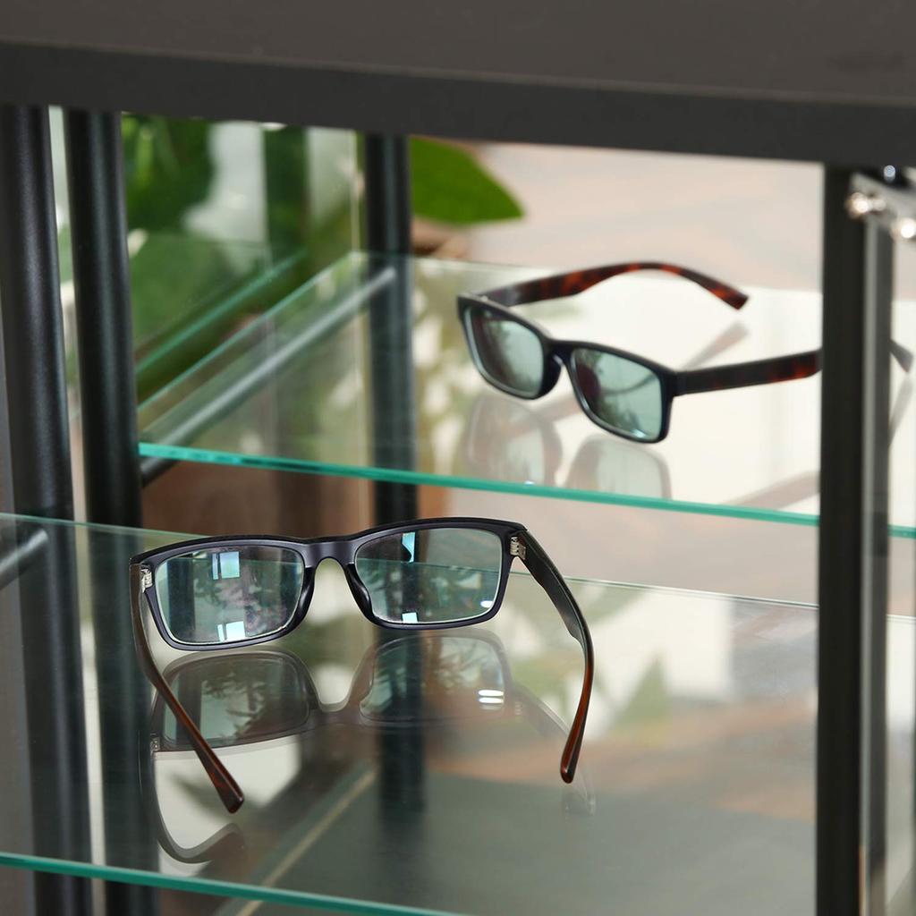 Legras Collection Case Figure Case 2 Tiers Width X Depth X Height Black Tempered Glass Rear Mirror Assembly Product Stand 99498 48.6 38.2 88.8cm