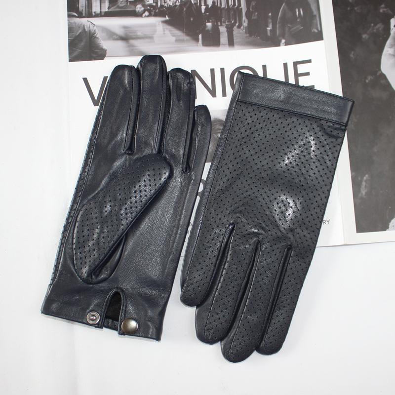 Men's sheepskin gloves colorful driving thin breathable touch screen spring and autumn