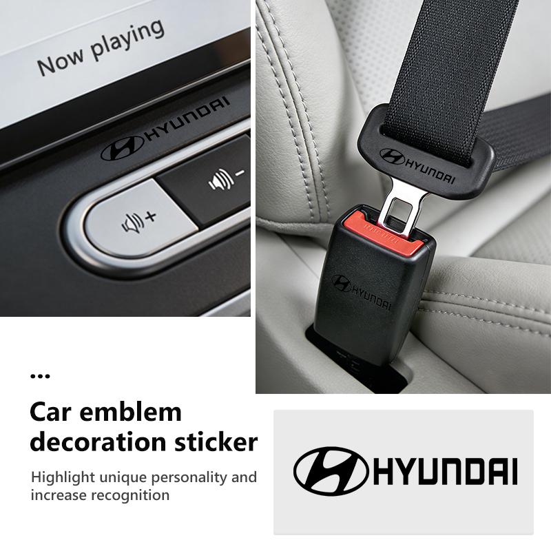 2/4/8pcs Crystal Car Emblem Logo Decorative Stickers Badge Decal For Hyundai Genesis N-LINE I10 I20 I30 I40 IX20 IX35 Kona Getz NN1
