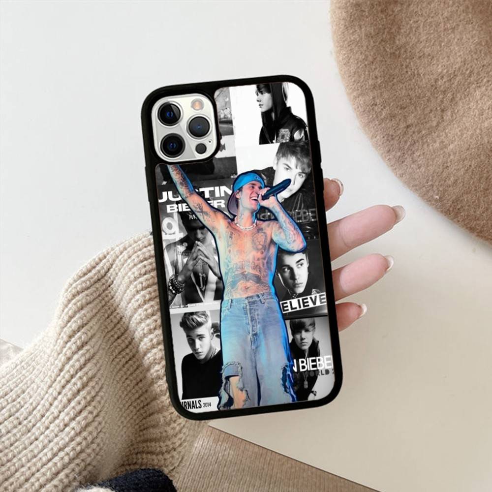 Singer Justin B-Bieber Phone Case For IPhone 16 Pro Max 15 14 Plus 14 13 12 11 17 PC+TPU Cases Back Cover