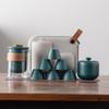 Travel Tea Set, Business Gift, Glass Outdoor Pot 2346 Ceramic Express Cup, Teapot