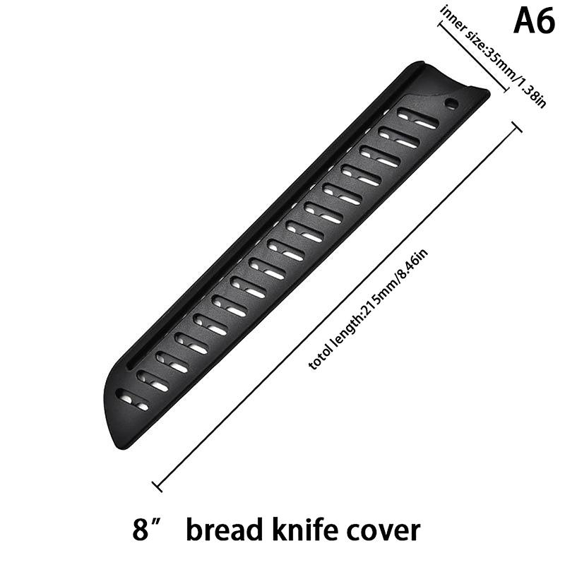 Kjøkkenknivslire Svart plastknivdeksler Knivbladbeskytterdeksel Kantbeskyttere Etui Utbening Frukt Brød Kokkeknivverktøy