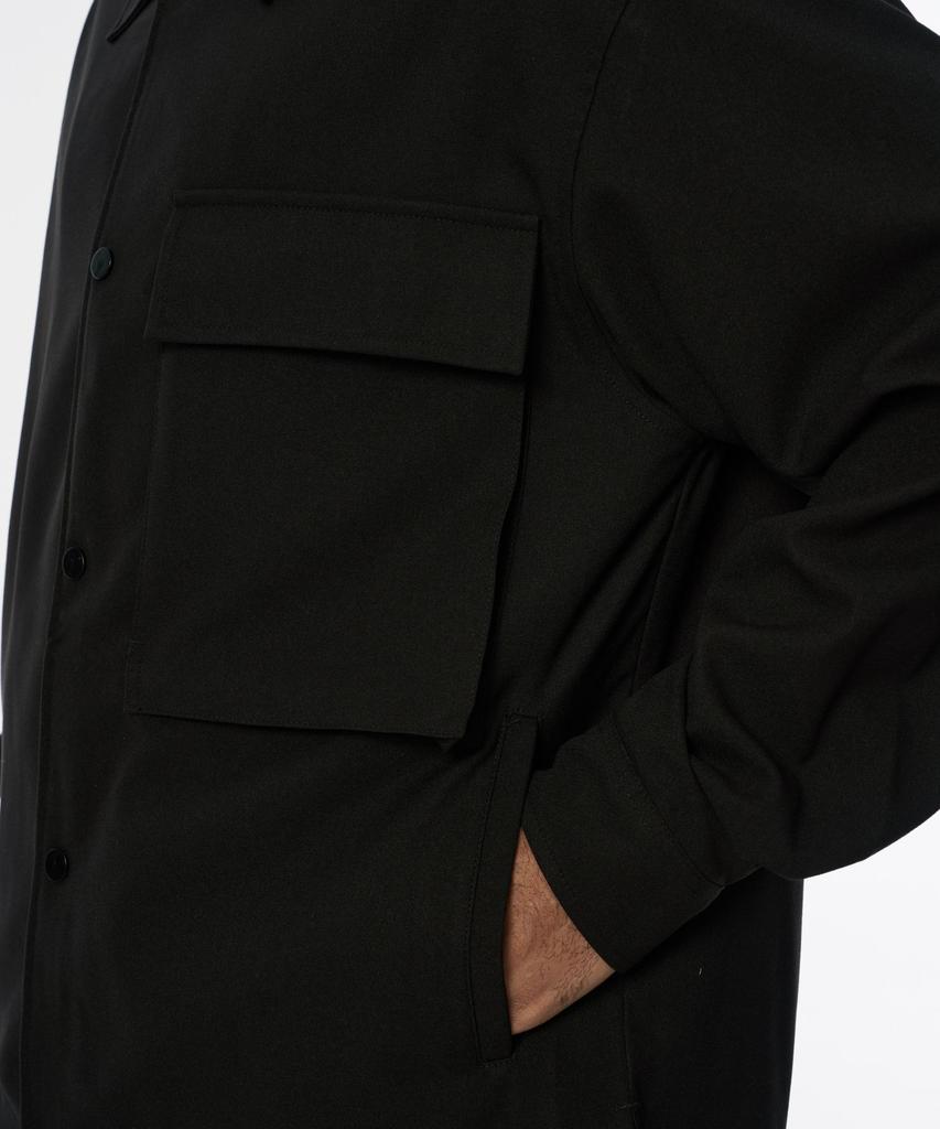 CODEMORPH Wool-Like Shirt Jacket Black