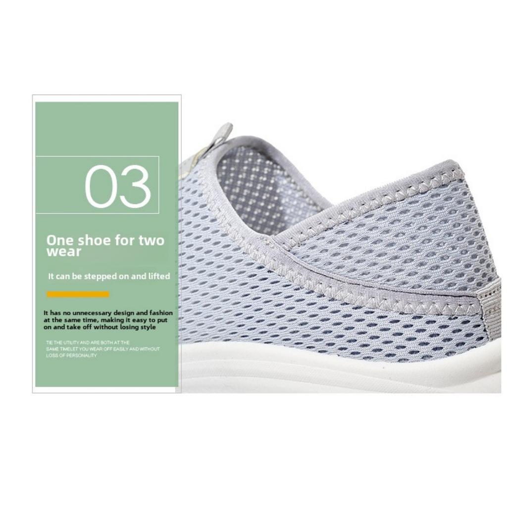 Spring and Summer New Women's Shoes, Mosquito Repellent Mesh Breathable Comfortable Soft Soled Men's Shoes, Wear Lightweight Casual Flyknit Shoes