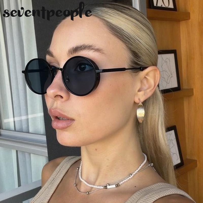 Small Frame Steampunk Round Sunglasses Women Men  Luxury Brand Vintage Punk Driving Sun Glasses UV400 Classic Metal Eyewear