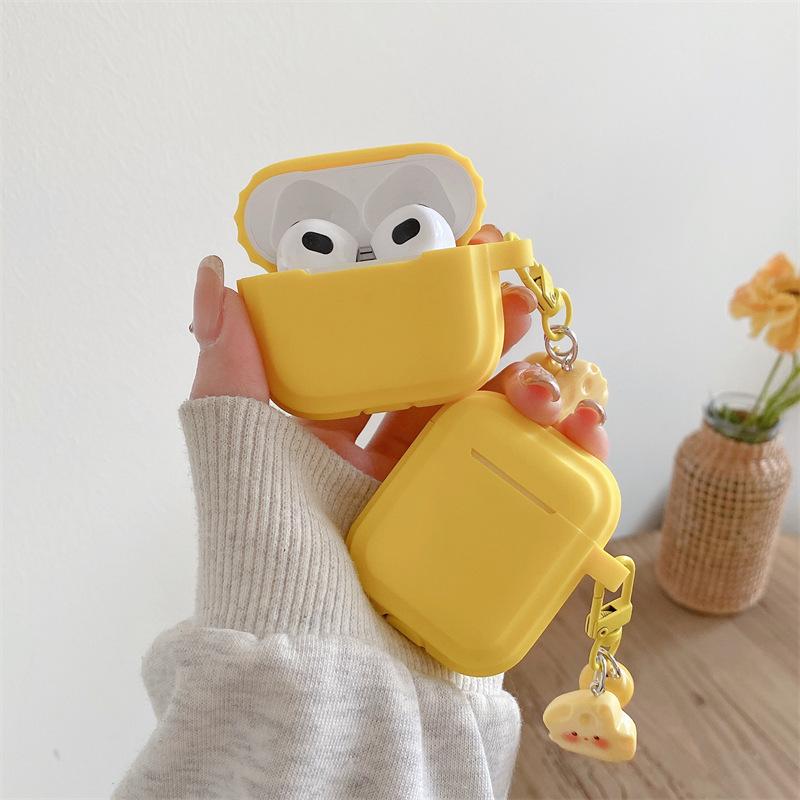 Simple cheese bell for AirPods 1 generation protective case 1 generation 1 generation pro1 apple bluetooth headset case niche