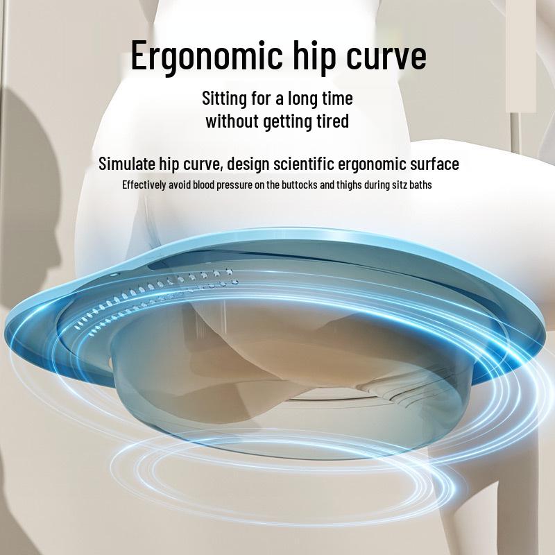 Sittbadpall utan hukning: Hemmoroidlindring, Tvätt efter förlossning och Sitsbadkar.