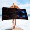 1pc Car Pattern Beach Towel | High Absorbent, Quick Dry, Soft Lightweight, Perfect for Travel, Gym and Spa,Microfiber Bath Towel