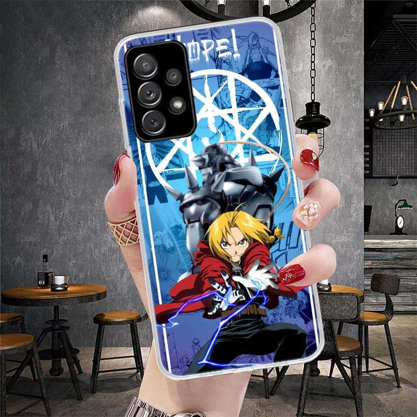 Fullmetal Alchemist Anime Phone Case For Samsung Galaxy A12 A22 A32 A52 A72 A02S A51 A50S A71 A70 A31 A20S Note 20 Ultra S10 A10