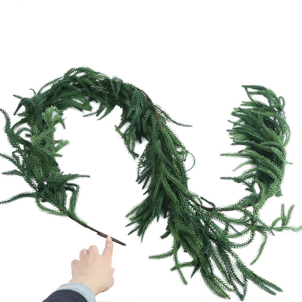 Real Touch Realisticl Green Garland 1.5M Artificial Pine Tree Decor  Holiday Decoration