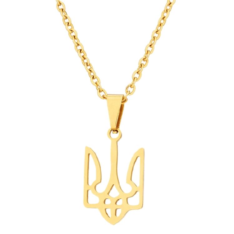 Ukraine National Emblem Necklace Hollow Jewelry Ukrainian Symbol Necklace