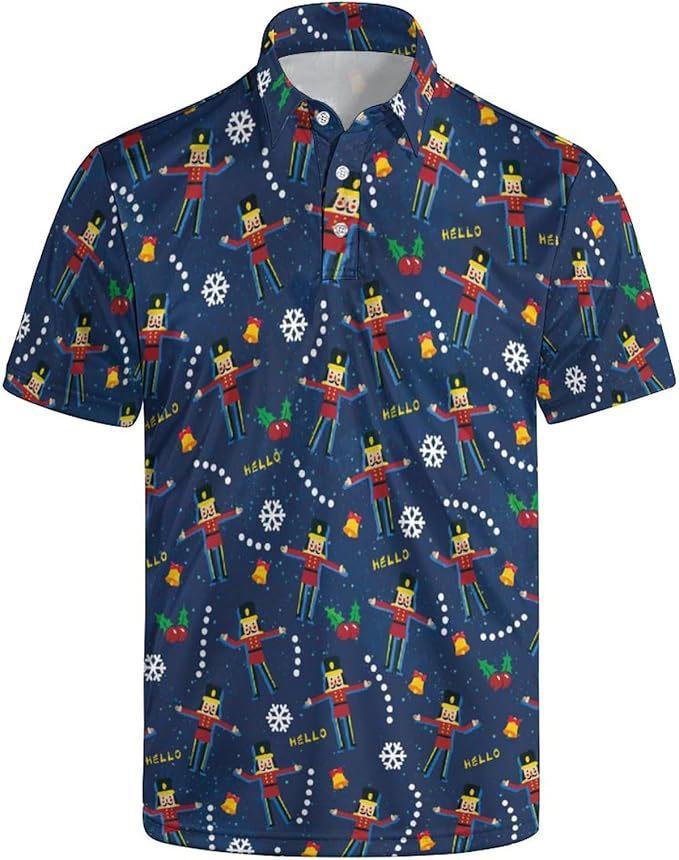 New Men's Summer POLO Shirt Men's Casual Short Sleeve Lapel T-Shirt D Printed Short Sleeve POLO