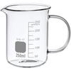 250Ml Chemistry Beaker Mug Heat Resistant Glass Measuring Cup for Lab Cooking Science Teacher Gift Measuring Pitcher
