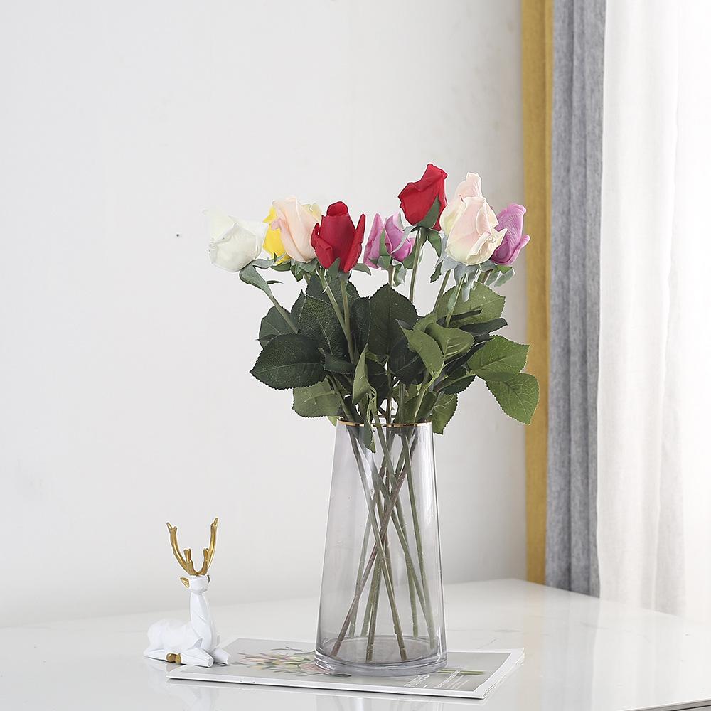 Simulation Moisturizing Rose Bud Living Room Decoration Tv Cabinet Flower Arrangement Silk Flower Fake Flower Bouquet Photography Ornament