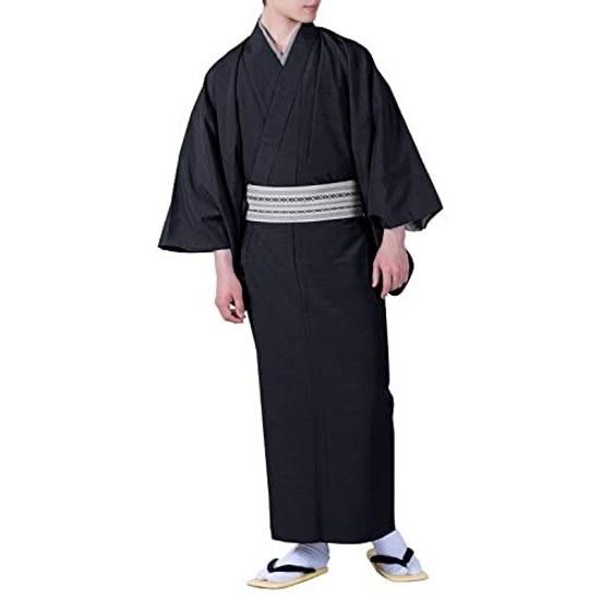 KYOETSU Kimono Washable Awase Plain Tsumugi Japanese Clothing Mens