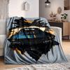 1pc Muscle Car Racing Lightweight Flannel Blanket, Comfortable and Warm Blanket, for Office and Camping Sofa Bed, Livingroom095
