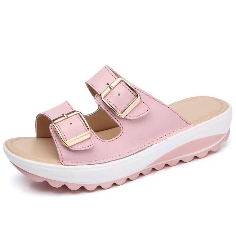 

Женские двубортные повседневные сандалии для дома - корейский стиль