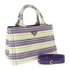 1BG439 2WAY Bag Purple/green Canvas Women