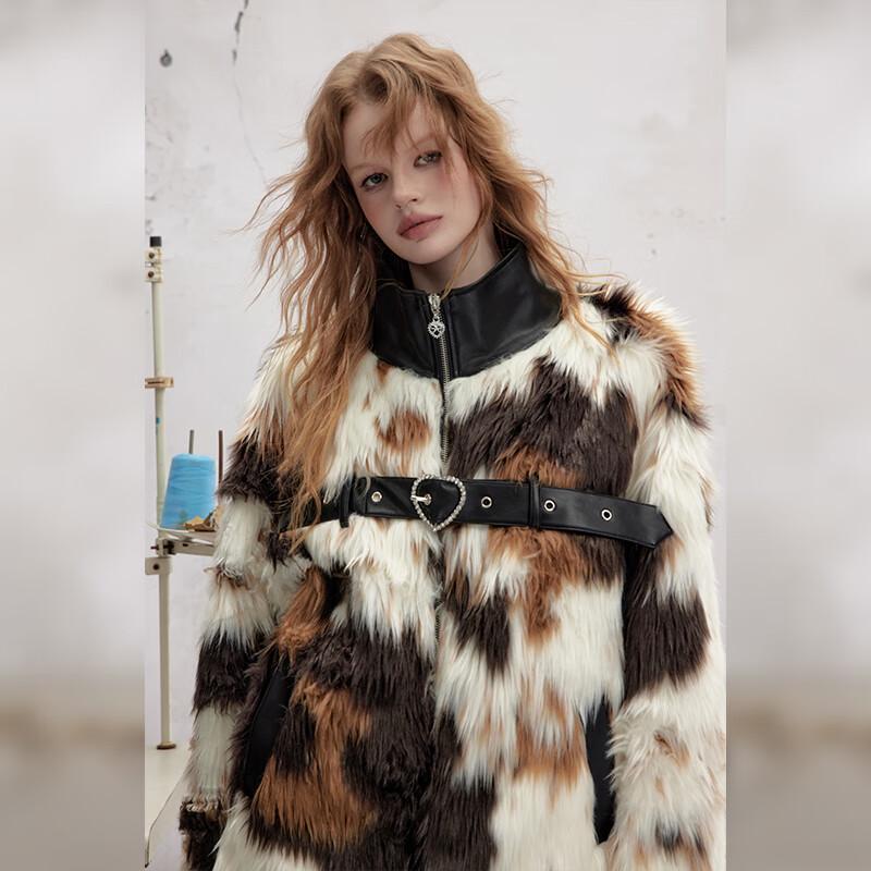 UNIFREE Plus Size Color Block Warm Padded Jacket