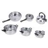 Cookware Set Stainless Steel Kitchen Pots and Pans Set with Tea Kettle Glass Lids for Cooking Frying Boiling Stewing