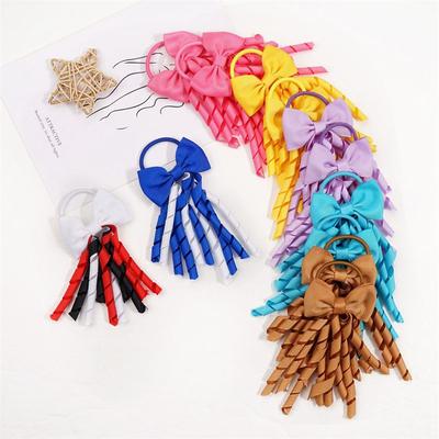 Enfeites Infantis Corda de Cabelo Acessórios de Cabelo Laço Adorno de Cabeça Menina de Torcida Argola de Cabelo Rolo Franja Elástico