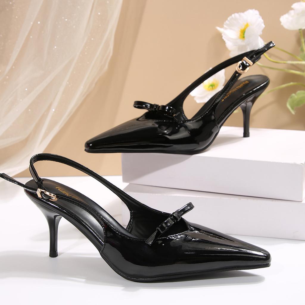 Fashion 2025 Summer High Heel Women Sandals Fashion Butterfly-knot Dress Singbacks Pumps Elegant Party Wedding Female Shoes
