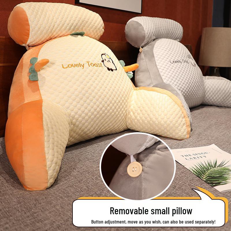 Ice Bean Headboard Cushion: Soft Lumbar Support Pillow for Bed, Sofa, or Dorm - Large Backrest & Throw Pillow for Students