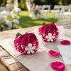 2pcs Diamond Rose Wrist Corsage Pearl Rhinestone Bridal Wrist Flower  For Wedding