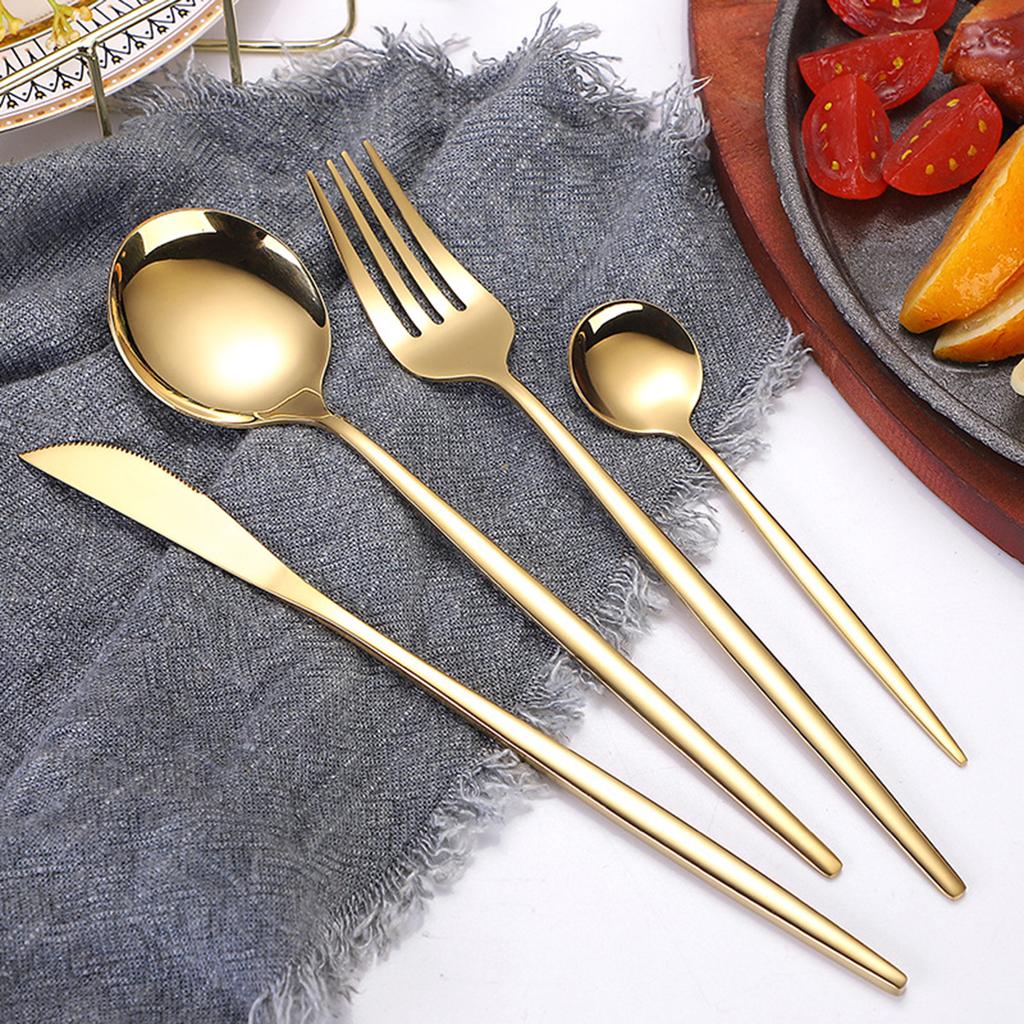 24/40 Pieces Reusable Stainless Steel Flatware Set for Daily Use, Protable Cutlery Set for Home, Wedding, Restaurant, Camping, Mirror Polished