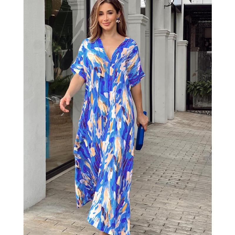 

Модное темпераментное платье миди с короткими рукавами и завышенной талией для женщин XL