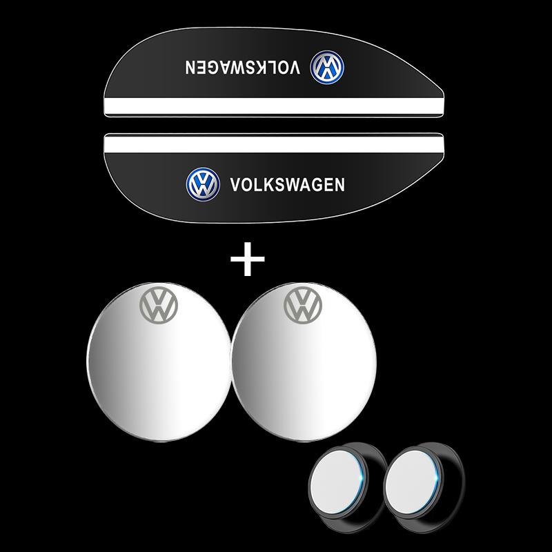 Visera de Lluvia para Espejo Retrovisor de Coche Espejo Redondo Pequeño Parasol de Lluvia para Volkswagen VW GOLF Polo Tiguan JETTA PASSAT