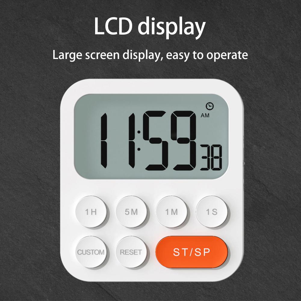 Digital Kitchen Timer Magnetic Count UpDown Clock with Custimize Function Stand and Large LCD
