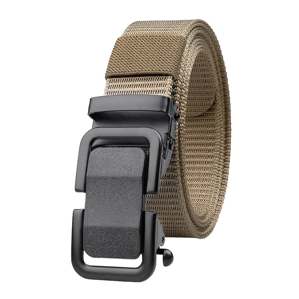 Glatte Eisenschnalle Gürtel Herren Outdoor Trainingsgürtel Lässiger Business Gürtel Nylon Taktischer Gürtel