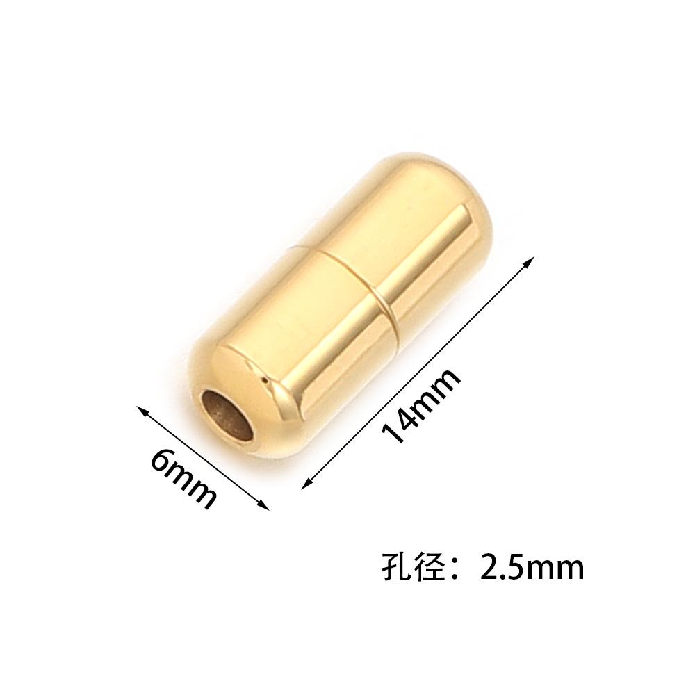 2pcs/lot Stainless Steel End Clasps Capsules Shape Lock Buckle Jewelry Connectors For Leather Bracelet Making DIY Accessories