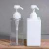 500ML Refillable Pump Bottles Clear White Plastic Liquid Dispensing Bottle For Lotion Shampoo Soap Body Wash Travel Use