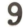 DOOR NUMBERS FROM 1 TO 9. 10cm. CHOOSE NUMBER AND FINISH. NUMBER NINE MATT NICKEL FINISH