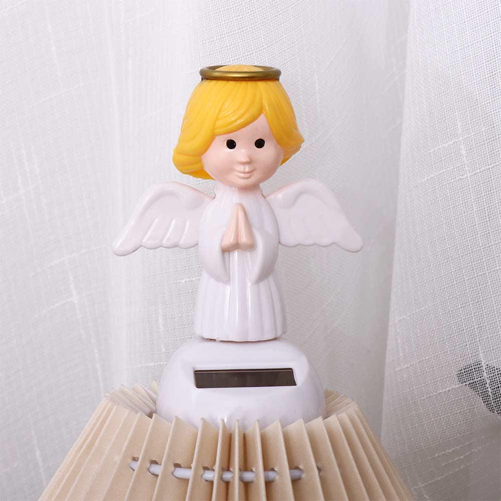 Car Ornament Car Decor Dancing Flip Dolls Bobble Head Doll Solar Swinging Angel Shaking Head Dolls