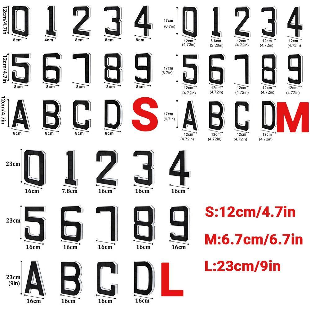 6.7IN Solar Lighted House Numbers Light No Wiring Solar Digital Doorplate  Party Centerpiece