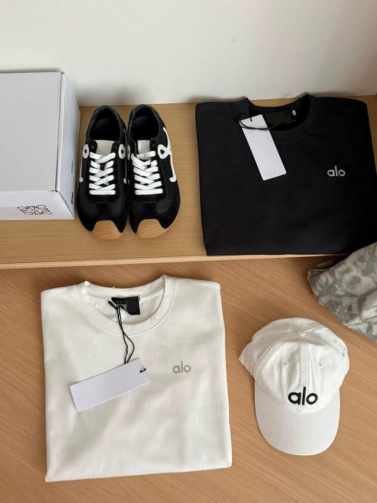 Heavyweightalo Women’s Silver Label Candy Color Loose Casual T-shirt, Short Sleeve, Summer 2025