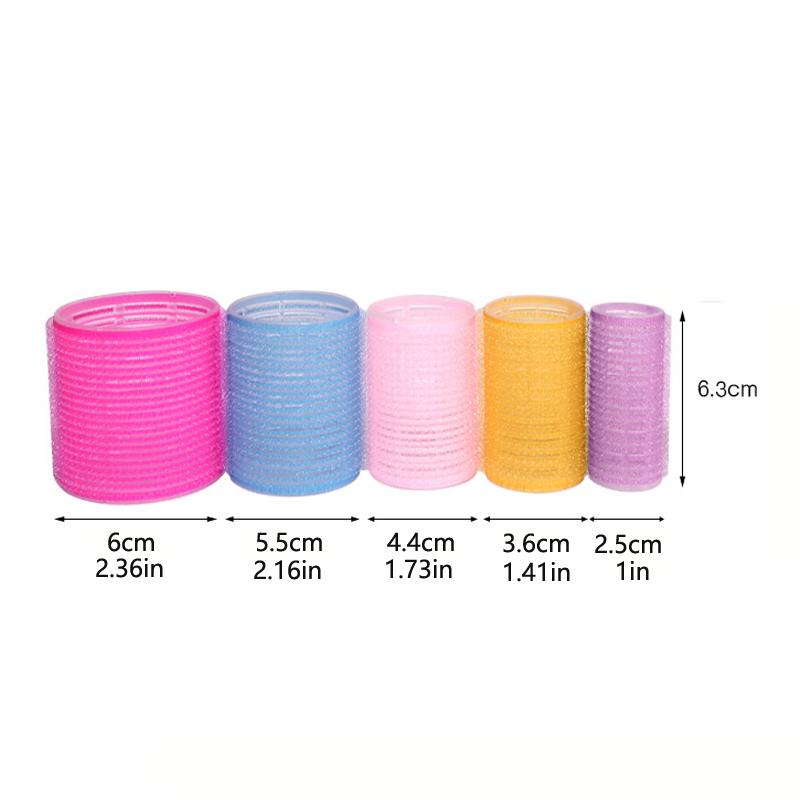 6PCS Curling Irons No Heat Spiral Curling Iron Nylon Curling Iron