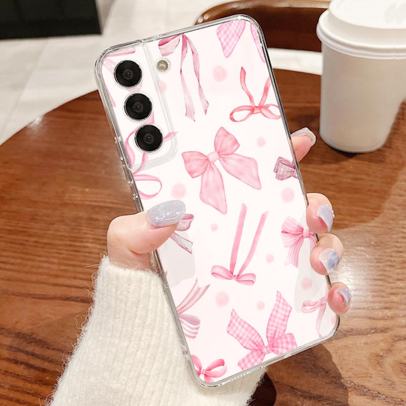 Colorful Bowknots Case For Samsung S26 Ultra S25 FE S24 S23 S22 Plus S21 A15 A25 A35 A55 A16 A26 A36 A56 A17 A37 A57 5G Clear TPU Soft Cover
