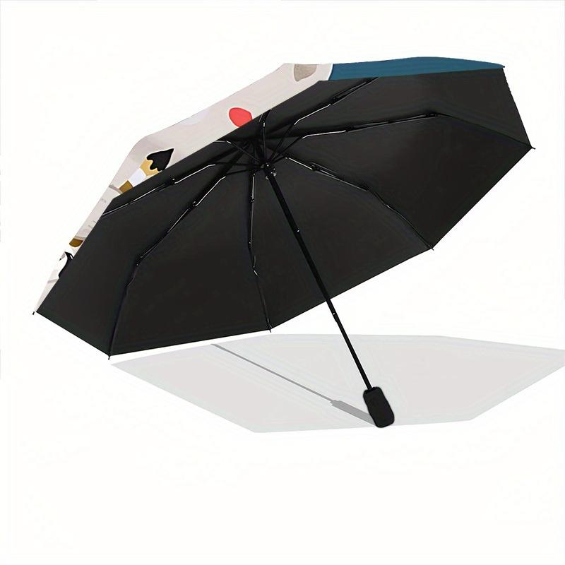 1pc Panda Bear Auto Open/close, All-Season Portable Folding Cute Umbrella for Women & Men, Travel, Everyday, Formal Events - 166