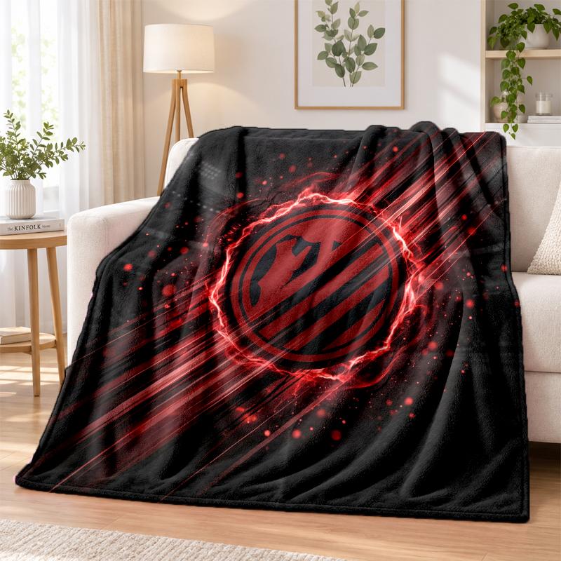 Atletico Madrid Printed Flannel Blanket Warm Comfort Bed Throw For Indoor Home Decoration